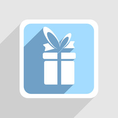 Vector blue icon on gray background. Eps10