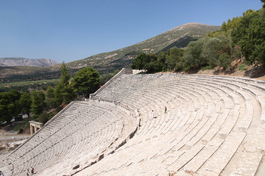 Gr&egrave;ce - P&eacute;loponn&egrave;se, Aile droite du th&eacute;atre d' Epidaure