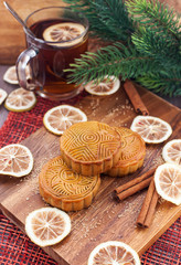 Moon cakes and tea