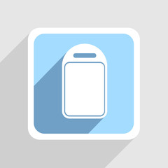 Vector blue icon on gray background. Eps10