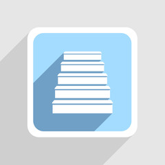 Vector blue icon on gray background. Eps10