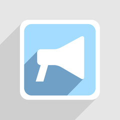 Fototapeta premium Vector blue icon on gray background. Eps10