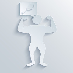 Vector Muscled Body background. Eps10