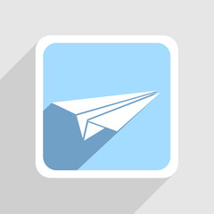 Vector blue icon on gray background. Eps10