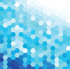 Blue Hexagonal Pattern