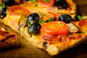 pizza closeup detail