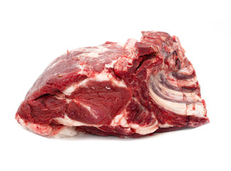 fresh meat on white background