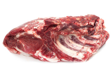 fresh meat on white background