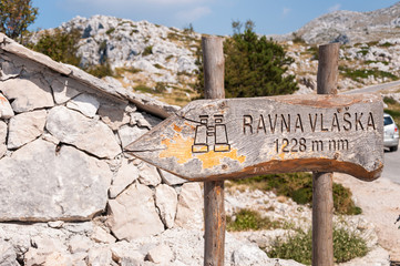 Rvana Vlaska viewpoint sign