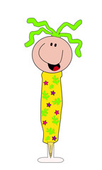 Bolígrafo con cara de niño