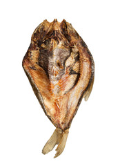 smoked fish on a white background
