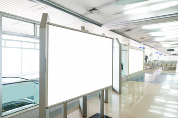 Blank Billboard in airport