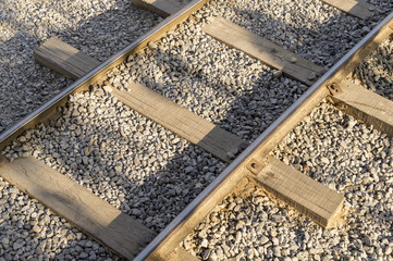 railway with sunshine