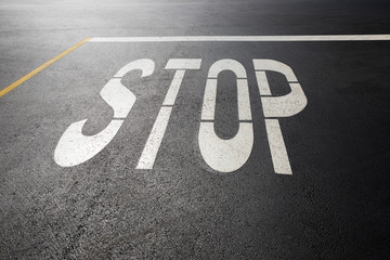 stop sign on the road