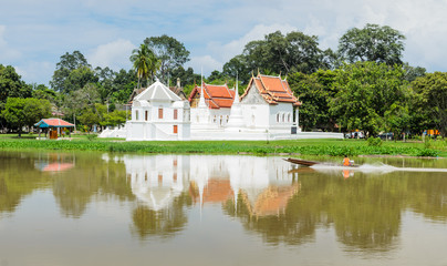 Fototapeta na wymiar Ancient Thai temple of Wat Uposatharam in Uthai Thani, Thailand