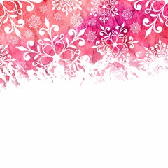 Christmas background with snowflakes. Festive New Year card.