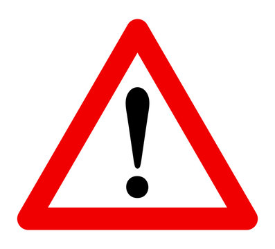 Naklejka Triangle warning sign