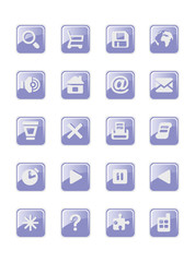 set of buttons with icons