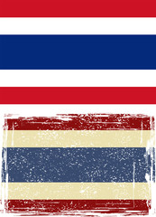 Thai grunge flag. Vector