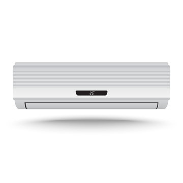3D Realistic air conditioner vector on isolated white background