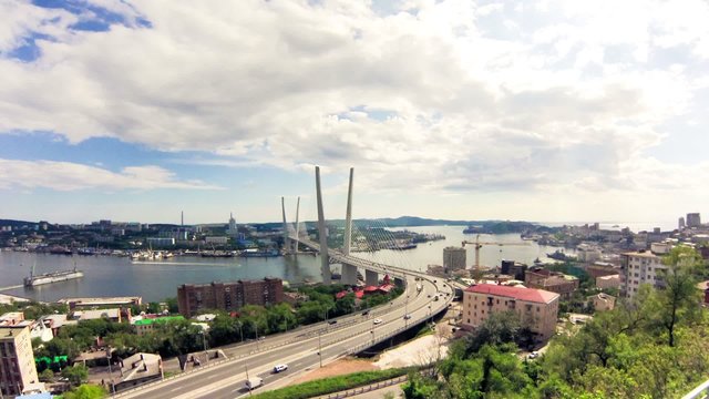 Vladivostok cityscape daylight view.