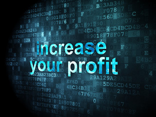 Fototapeta premium Finance concept: Increase Your profit on digital background