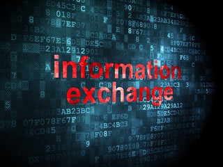 Data concept: Information Exchange on digital background