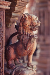 Wood Carving in Sanctuary of truth in Pattaya Thailand 