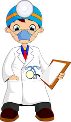 Kid doctor cartoon