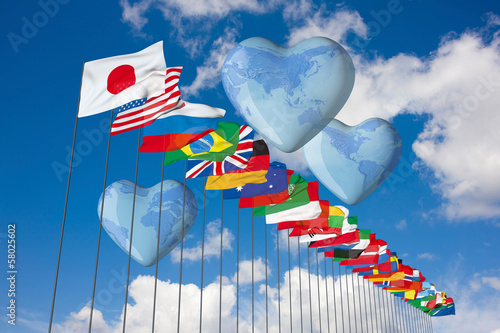 ハートの地球 Wall Mural Wallpaper Murals Wallsheaven Sakura