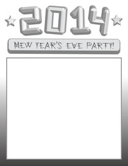 2014 New Year's Eve party poster / invitation. Vector eps 10