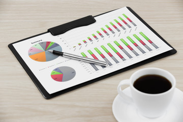 Financial graphs and charts