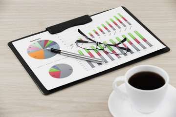 Financial graphs and charts