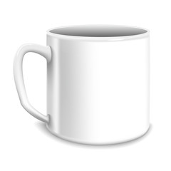 Vector illustration of white big cup