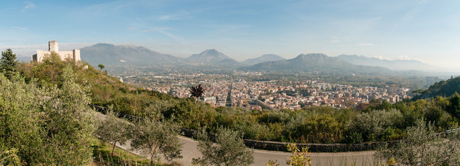 View of the italian town of Cassino - obrazy, fototapety, plakaty