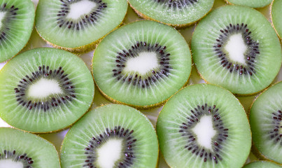 beautiful kiwi fruit slices background