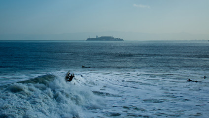 Surfing in the San Francisco Bay