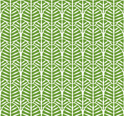 Seamless background with retro green tree leaf. - 58032068