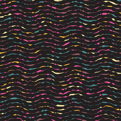 Abstract retro background with wave, seamless pattern. - 58032089