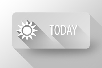 Today sunny weather widget and icon flat design
