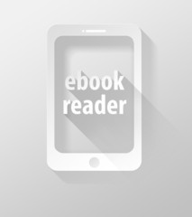 Smartphone or Tablet E-book reader icon and widget
