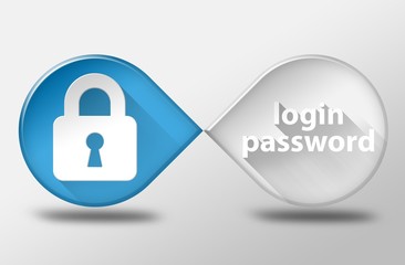 Security login and password, 3d illustration
