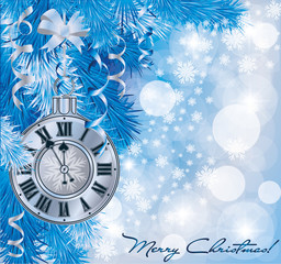 Fototapeta na wymiar Merry Christmas background, vector illustration
