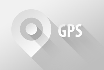 GPS tag location pin icon and widget 3d illustration flat design