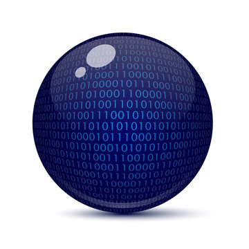 Digital planet on a white background