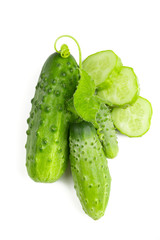freshly cut cucumber