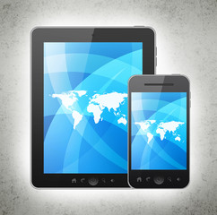 Tablet pc and mobile phone