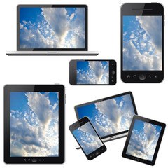 Mobile phone, tablet pc and laptop
