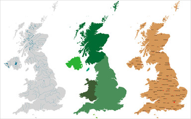 Großbritannien Landkarten