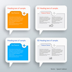 Infographics White Speech Balloons